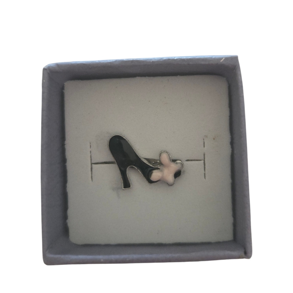 Adjustable Black High‎ Heel Kid's Ring (NWOT)